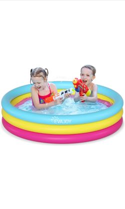 Inflatable Kiddie Pool, Evajoy 58'' x 13'' Ground Swimming Pool
