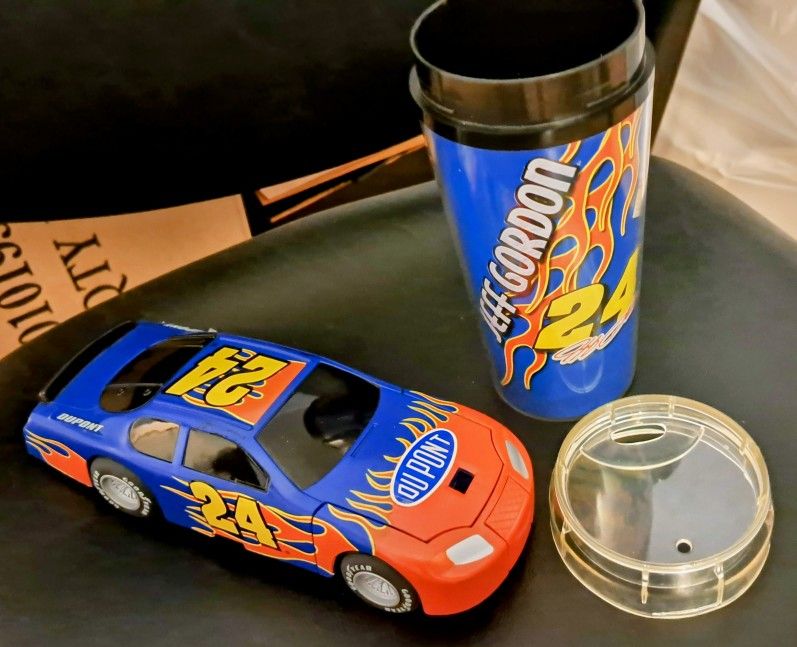 Jeff Gordon #24 Lot OF 2 JG Travel Mug 16 oz.2004/& Jeff Gordon Nascar Car #24