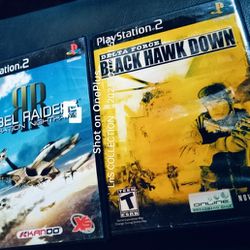 Lot Of 2 War PS2 Games Black Hawk Down Delta Force 