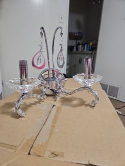 Crystal wall light fixture