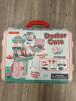 NWT Doctor Case 3-in-1 13pcs Kids Medical Play Set