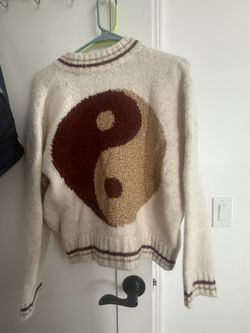 Soft Yin Yang Zip Up Sweater