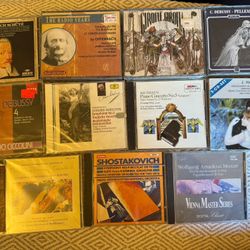 Classical Music CD Lot (12 Total) – 6 Sealed – Debussy, Bernstein, Shostakovich, Mozart + More 