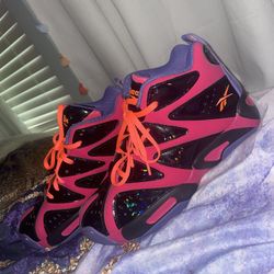 Reebok kamikaze holographic black “rainbow” pink and purple