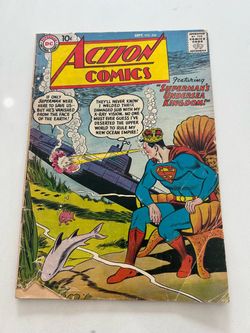 Action Comics #244 Vol. 1 1958 DC Comics, Superman, 2.0, Piece Cutoff from CVR, Intact/Complete