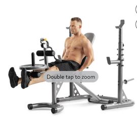 Gold s Gym Adjustable Workout Bench With Squat Rack Leg Extension for Sale in Toms River NJ OfferUp