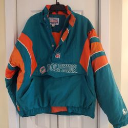 90' Vintage Genuine NFL Miami Dolphin Starter Jacket 