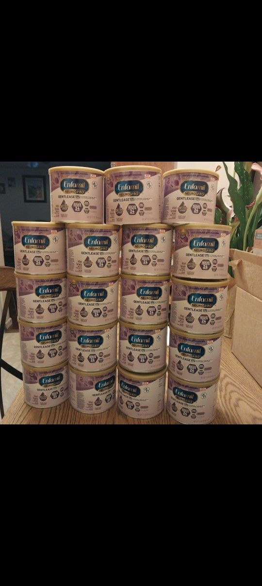 ENFAMIL NUERO PRO GENTLEASE
7.2 OUNCE CANS
19 CANS AVAILABLE FOR $240 CASH
ALL BRAND NEW & SEALED
DELIVERY IS AVAILABLE