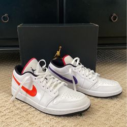 Air Jordan 1 Low White/Multi-Color-Black