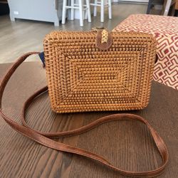 Bohemian Rattan Sling Bag From Bali