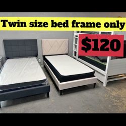 Twin size bed frame only