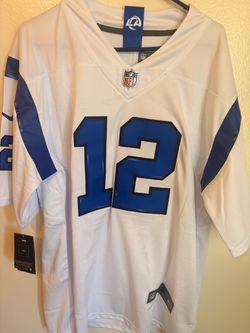Puka Nacua #12 Los Angeles Rams Fearsome White Jersey – New – Size L