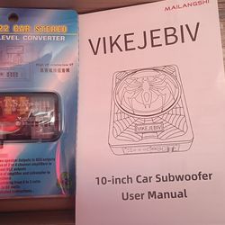 🔊 VIKEJIEBIV 10" Car Subwoofer — 1200W — Brand New!