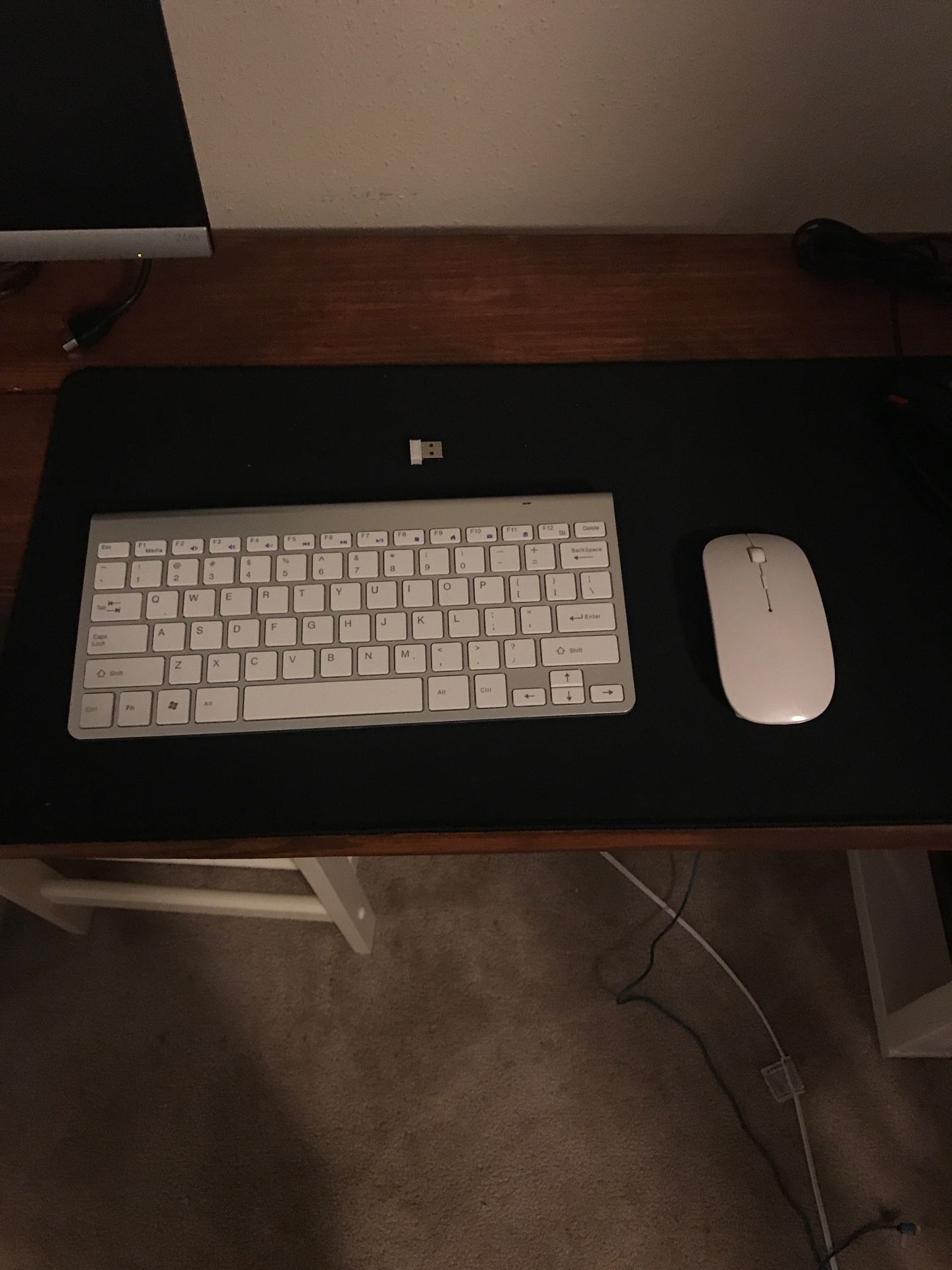 White keyboard and mouse usb wireless