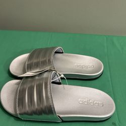 NEW ADIDAS GRAY VERY SOFT SANDALS SIZE-9 MENS 