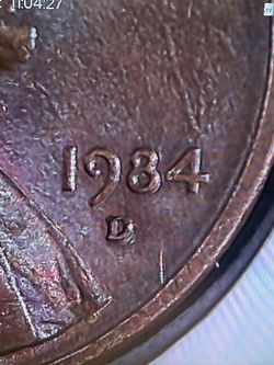 1984 D Lincoln Cent Error Coin 
