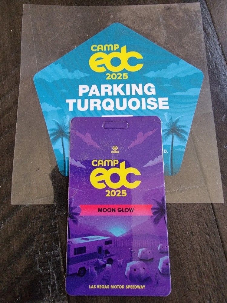 EDC Vegas 2025 4 Moon Glow Camping Passes & Parking Pass