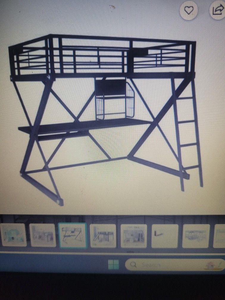 Powell Full Loft Bunk Bed W/ Desk