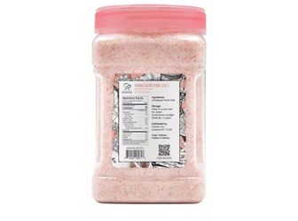 Soeos Himalayan Pink Salt, Fine Grain, 80 oz (5 lb), Bottled Sea Salt, Rock Salt, Kosher Salt for Cooking, Baking, Seasoning, Natural Certified, Healt