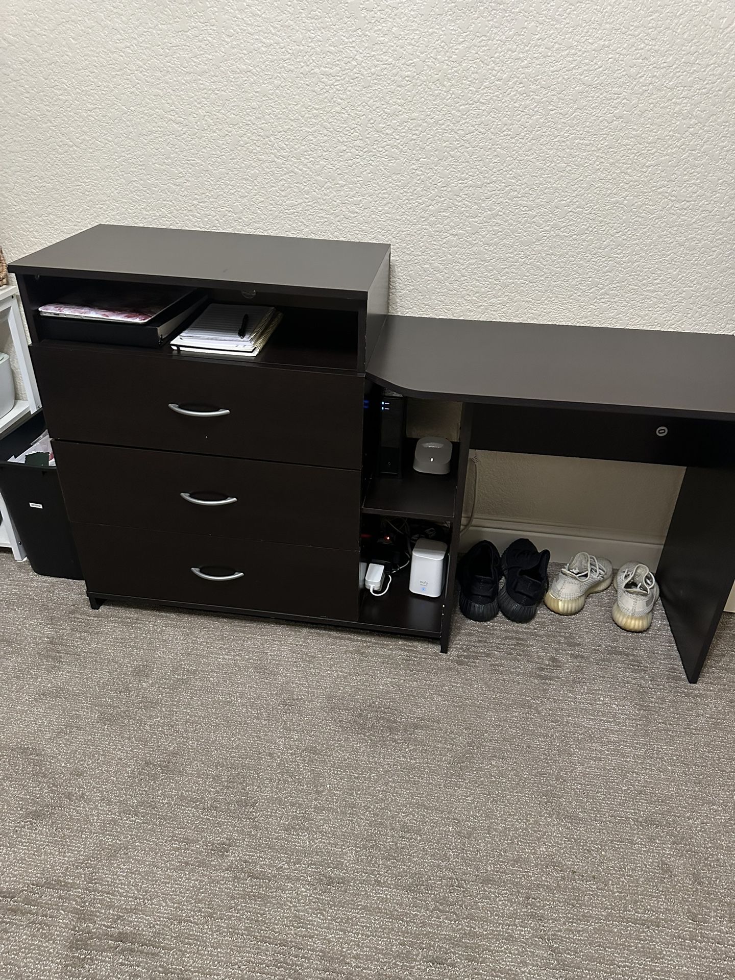 3 in 1 media dresser and desk