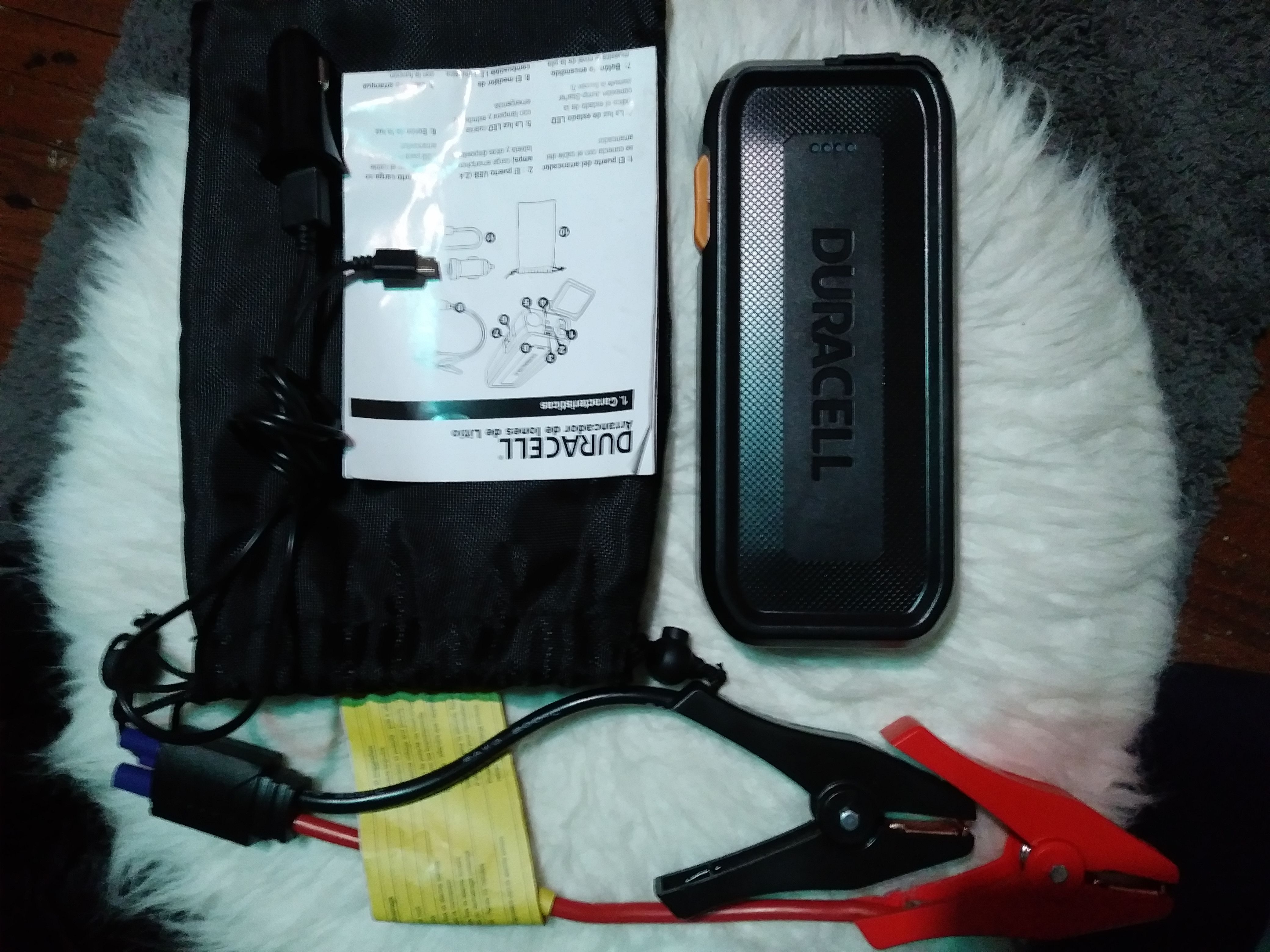 DURACELL LITHIUM-ION JUMP STARTER. MODEL NUMBER: DRLJS20
