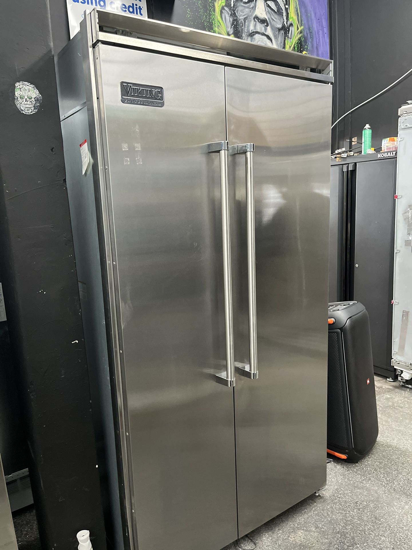 Viking Stainless Steel Side X Side Built In Refrigerator 42”