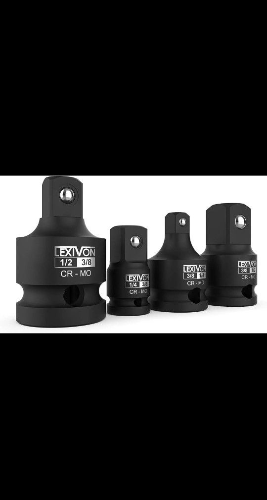 LEXIVON Impact Socket Adapter Reducer 4-piece Set,Impact Driver Conversion LX112