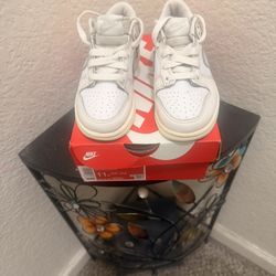 White And Grey Kids Nike Dunks