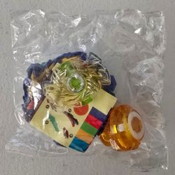B-167 Battle Spinning Top Burst 4 Piece Set with Stickers Gold Blue Green Orange