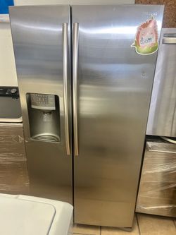 Samsung Stainless Steel Side-by-Side Refrigerator (delivery+install available) Height 68 x Width 30