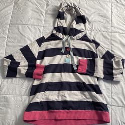 Stripped White Pink Blue Sweatshirt 