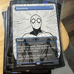 Brainstorm SLD 7016 (magic the Gathering, Spider-man Secret Lair)
