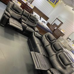 Santiago Two Piece Sofa, Loveseat, Reclining, Living Room, $1199