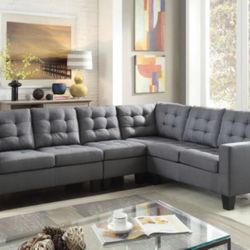 Gray Sectional L Shape 