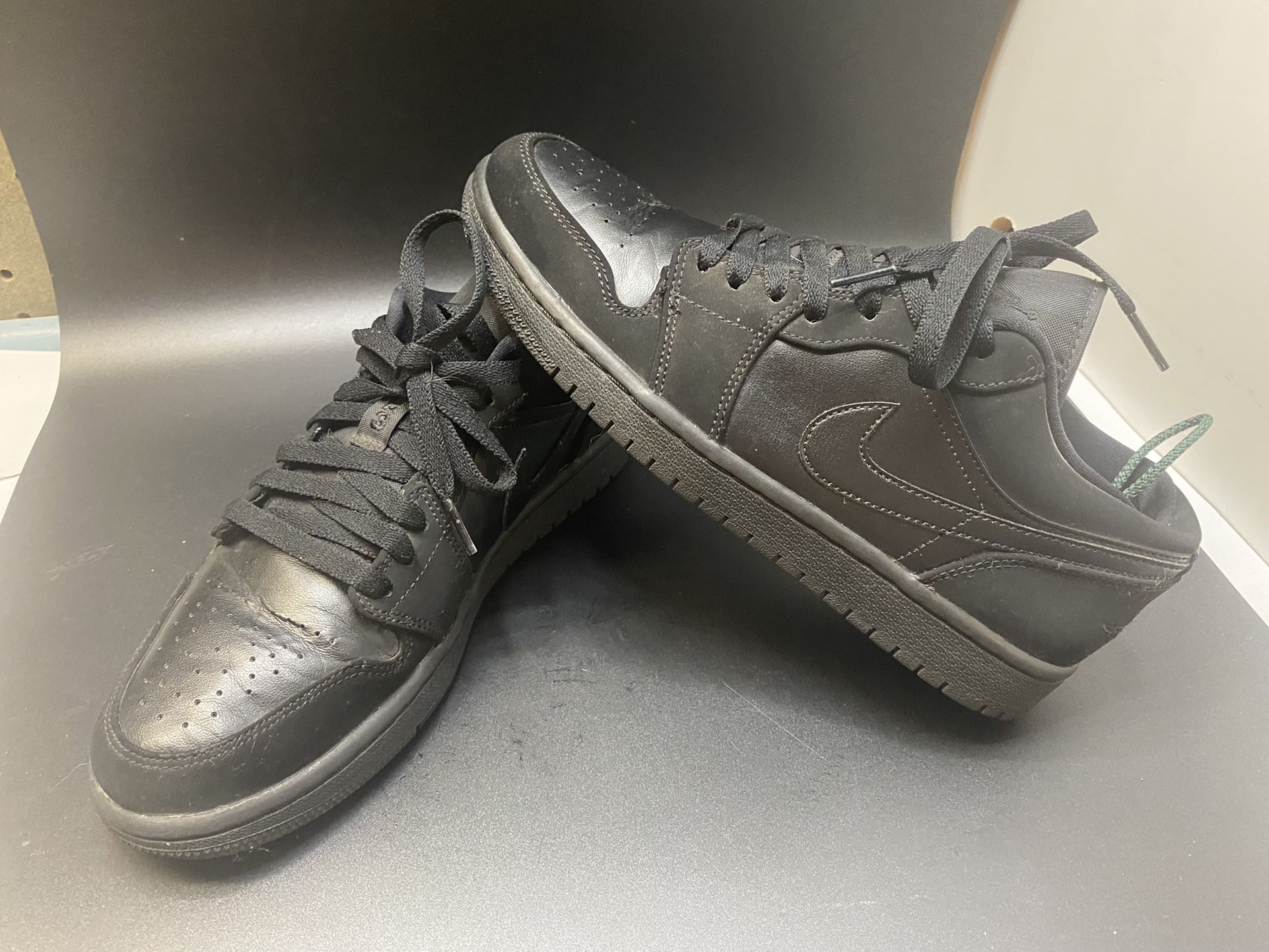 Nike Air Jordan Low Triple Black Shoes Mens Size 553558 025 No