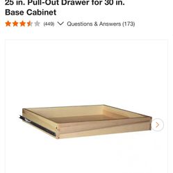 Hampton Bay 25 in. Pull-Out Drawer for 30 in. Base Cabinet