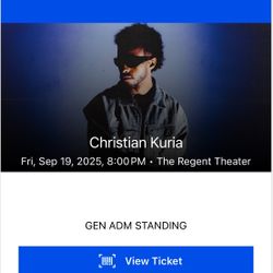 (2) Christian Kuria Concert Tickets 