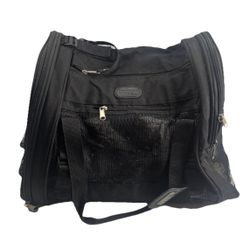Bergan Black Nylon Soft-Sided Comfort Carrier Pet Travel Bag