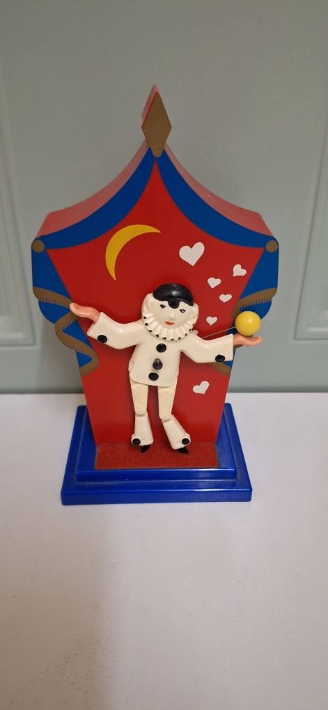 Rare Vintage Reuge Music Box Swiss Musical Movement Dancing Clown