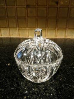 Small Crystal Dish With Lid
