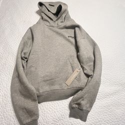 Essentials-Style Hoodie Gray Size 