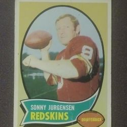 1970 Topps Sonny Jurgensen Kansas City Chiefs #200 Hall Of Fame HOF Football Card Vintage Collectible NFL