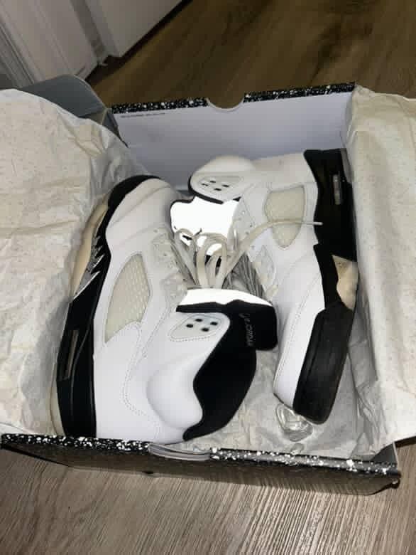 Jordan 5 Retro 'White Black' 10.5