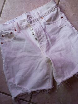 Gap White Denim Cutoff Shorts Size 26
