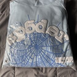 Sp5der Hoodie Sky Blue