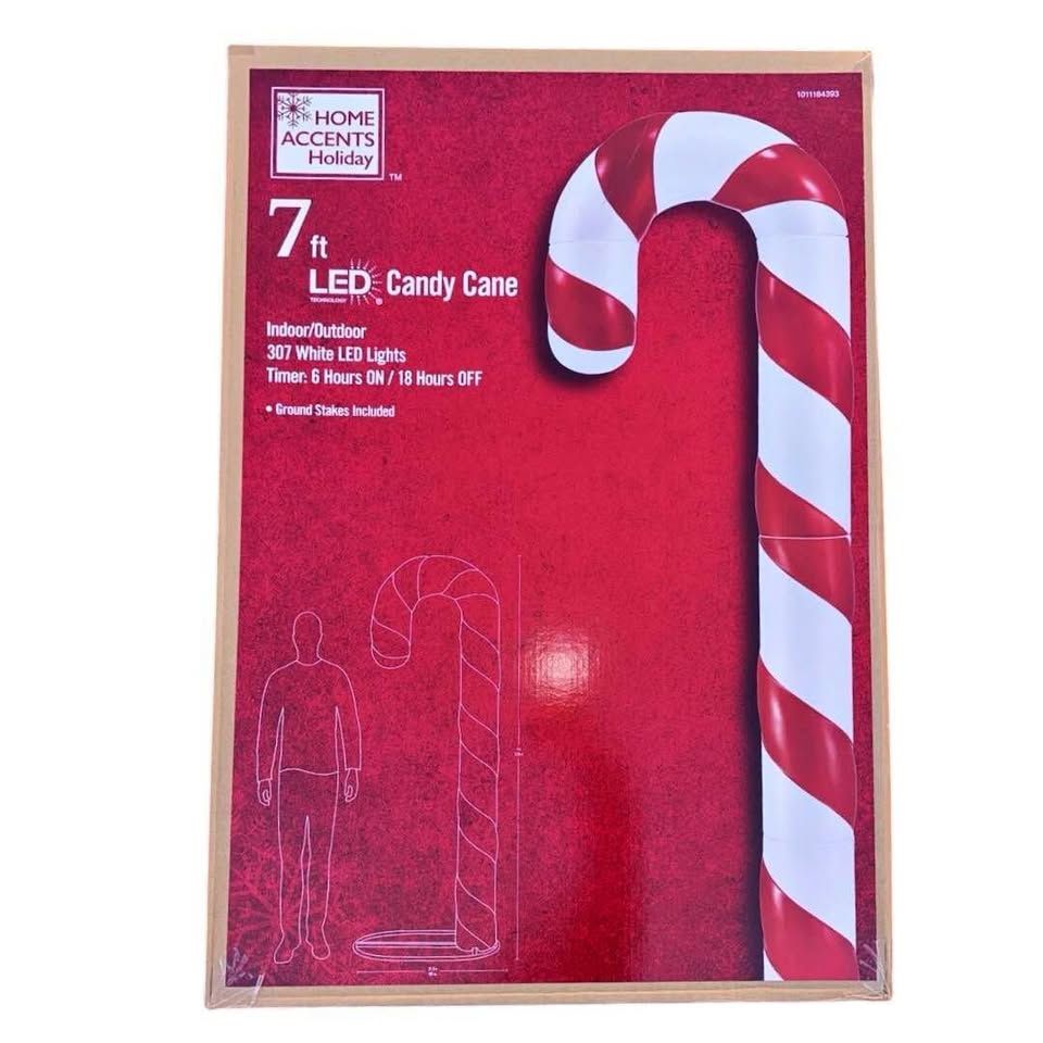 Home Accents 7 ft. LED Candy Cane 