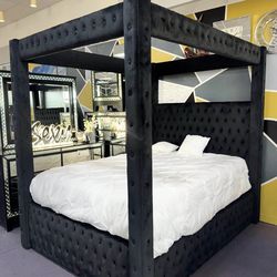 NEW QUEEN AND KING CANOPY BED WITHOUT MATTRESS AND FREE DELIVERY - PAY ON DELIVERY