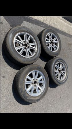4 — 225/60r16 5x114.3 5x4.5 Stock Ford Mustang Camry Civic Accord Altima G35 G37 Wheels Rims Good Treads Tires!!!!!