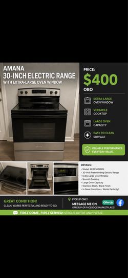 Amana electric stove