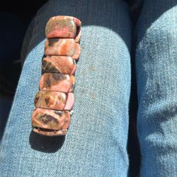 Handcrafted Rhodonite Bracelet 